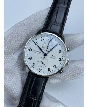 (준비완료/특급배송)NO.2735/ZF공장 IWC 포르투기저 크로노그래프 150주년 화이트다이얼 블루핸즈