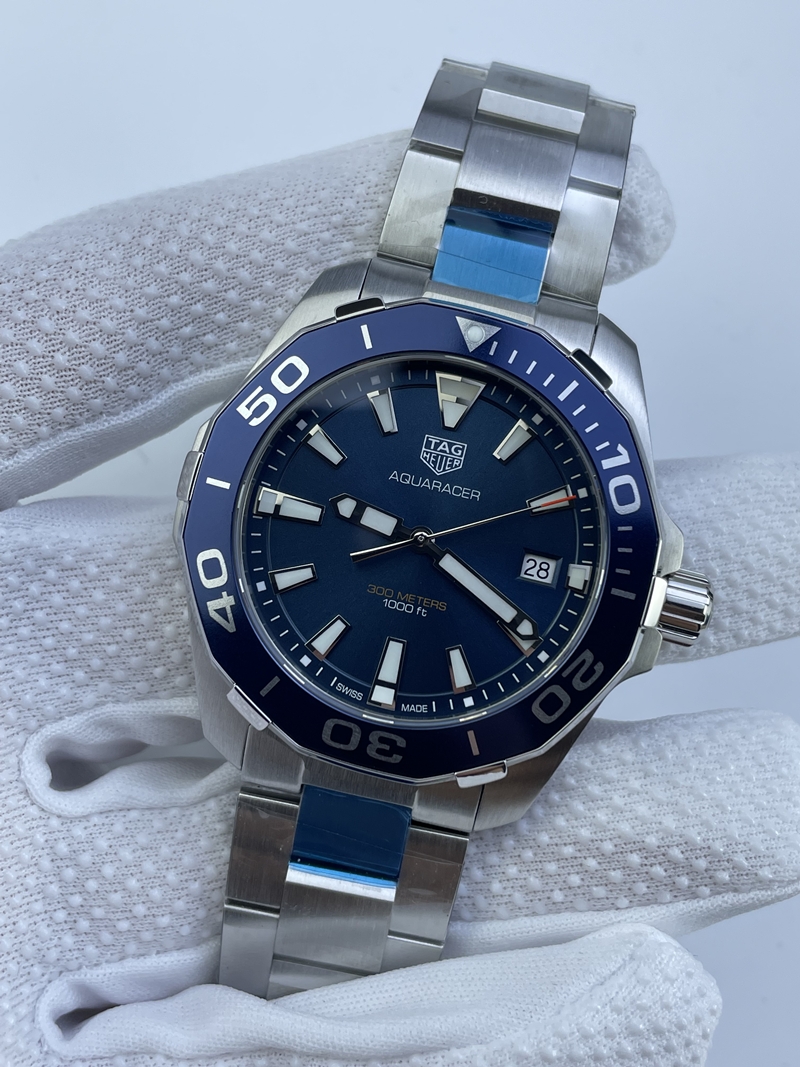 (준비완료/특급배송)NO.3321/신공장 태그호이어 아쿠아레이서 41MM 블루 브슬