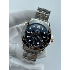 (준비완료/특급배송)NO.3642/VS공장 오메가Seamaster Diver 300M SS/RG VSF 1:1 Best Edition Black Ceramic Black Dial on SS/RG Bracelet VS8800 Super Clone V4